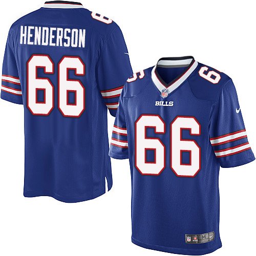 Youth Elite Seantrel Henderson Nike Jersey Royal Blue Home - #66 NFL Buffalo Bills